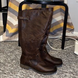 Wide Calf Brown Fall/Winter Boots